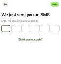 put in the code in SMS message